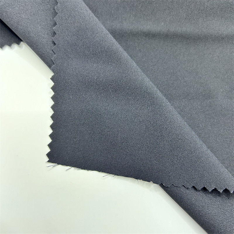 75D Переработанная полиэстерная спандексная ткань Мат 2/1 Twill Четырехсторонняя эластичная 75D+40D*75D+40D Поверхность Деликатная